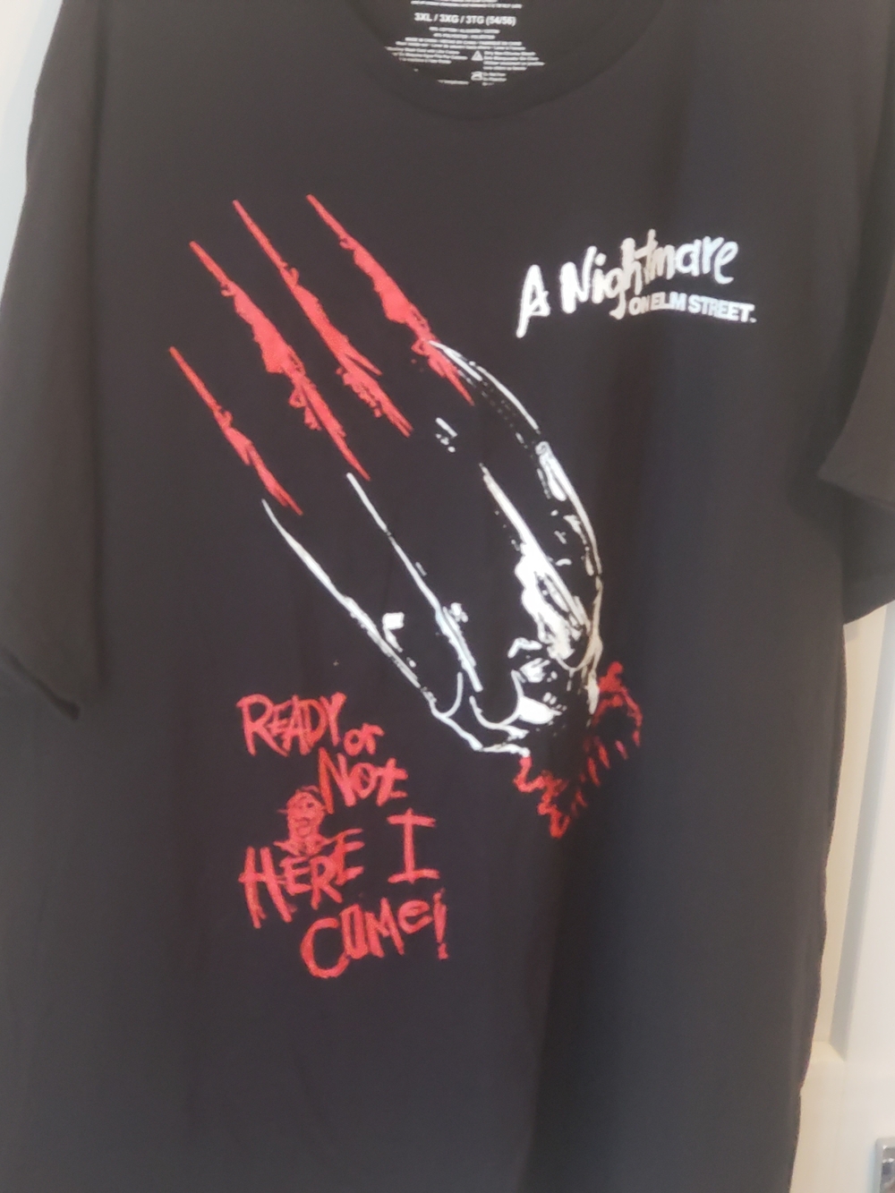 A Nightmare on Elm Street Graphic Tee - Black with Red & White Print